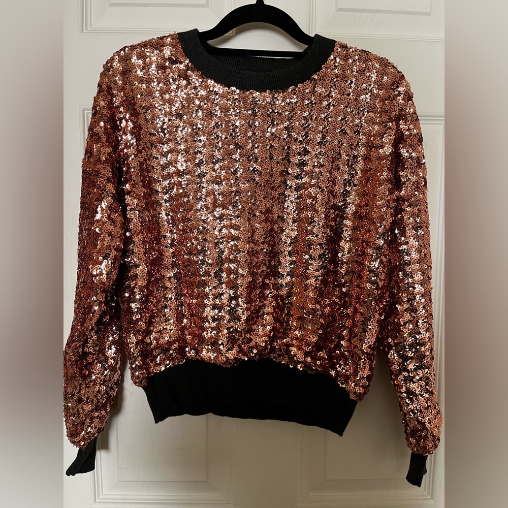 Topshop Sequin Sweater